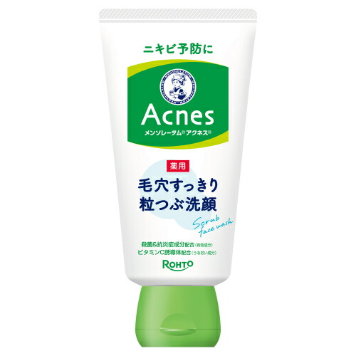 【医薬部外品】メンソレータム　アクネス　薬用毛穴すっきり粒つぶ洗顔　130g