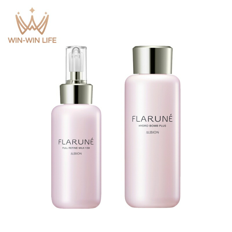 アルビオン フラルネ フルリファイン ミルク f M or EM〈乳液〉200g & ハイドロボム プラス〈化粧水〉200ml スキンケアセット リニューアル新発売 アルビオン最新美容研究の成果 厳選美容成分 肌悩み対策 乾燥・肌荒れ防ぐ うるおい 毛穴・くすみケア ALBION albion